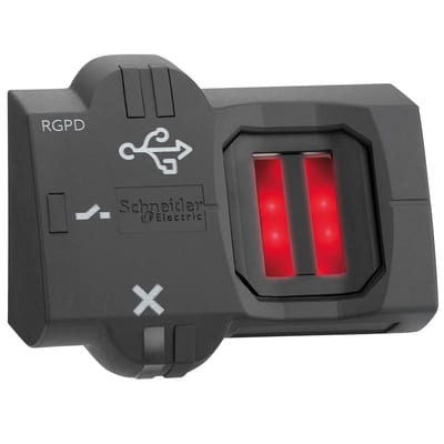 Schneider Electric Biometric switch monostable RGPD, Harmony XB5S, plastic, 22mm, connection by 2M cable, 24V AC DC XB5S7B2L2