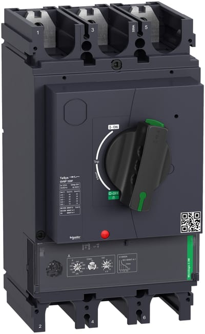Schneider Electric Motor circuit breaker, TeSys GV6, 3P, 320A, Icu 36KA, thermal magnetic GV6P320F