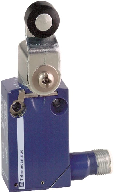 Telemecanique XCMD2115C12 Limit Switch, Short Roller Lever, Metal Body, M12 connector (5-pin)