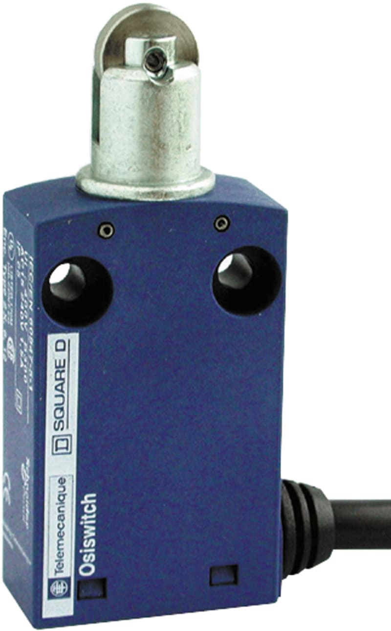 Telemecanique XCMN2102L1 Limit Switch, Roller Plunger, Plastic Body, 1 m cable