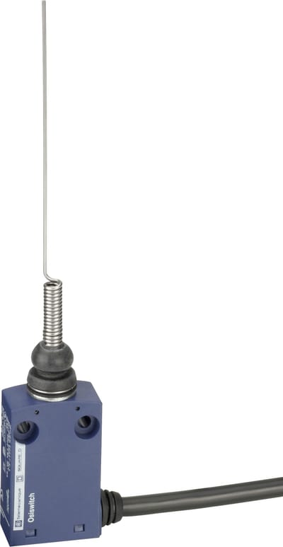 Telemecanique XCMN2106L1 Limit Switch, Cat's Whisker (Spring Rod), Plastic Body, 1 m cable