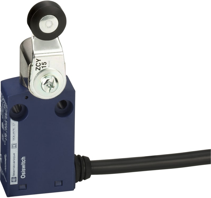 Telemecanique XCMN2115L1 Limit Switch, Short Roller Lever, Plastic Body, 1 m cable