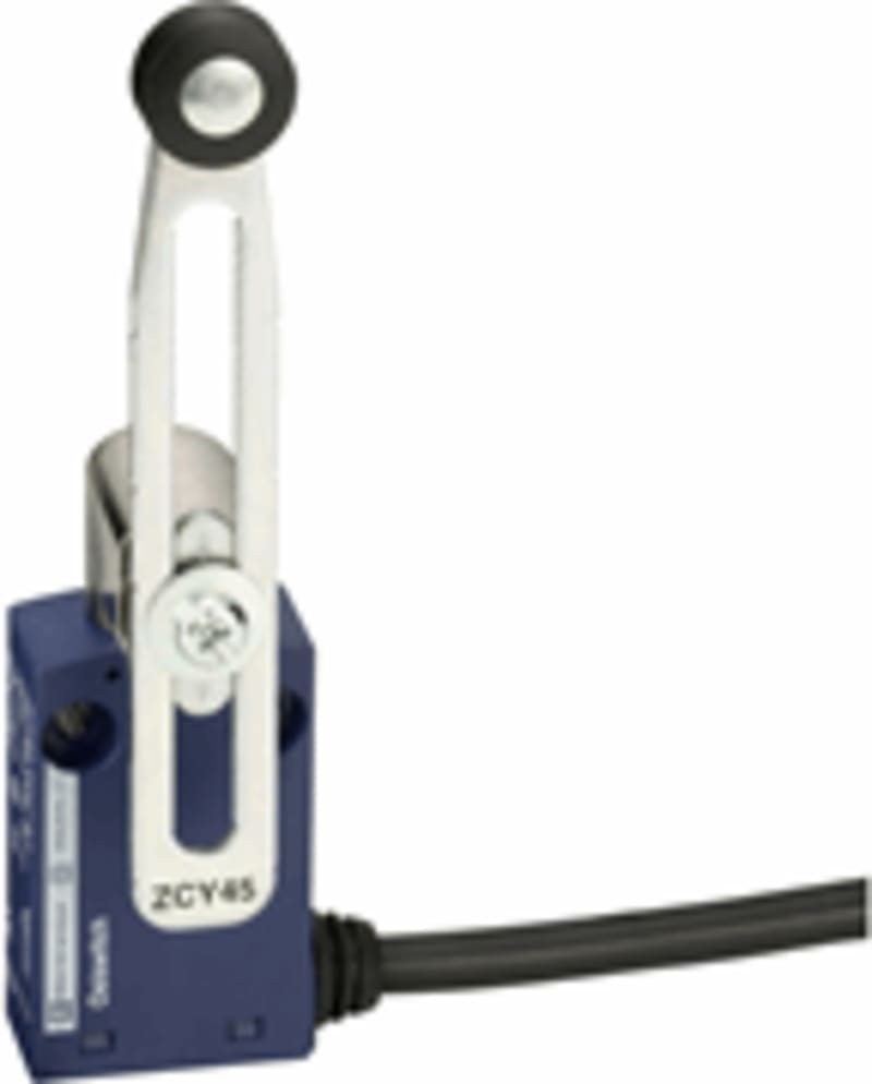 Telemecanique XCMN2145L1 Limit Switch, Long Roller Lever, Plastic Body, 1 m cable