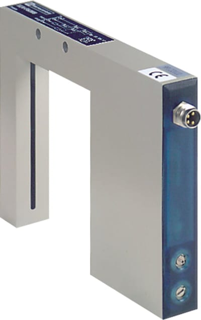 Telemecanique XUVF30M8 Frame Photoelectric Sensor 30 × 30 mm, Detects 2 mm Objects, PNP/NPN selectable, M8 connector