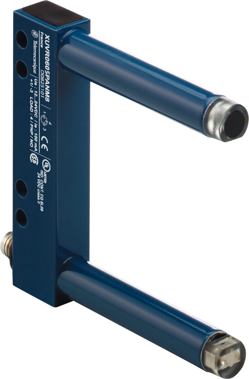 Telemecanique XUVR0605PBNM8 Fork Photoelectric Sensor 60 × 50 mm, PNP NC, M8 connector