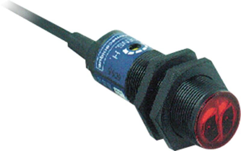 Telemecanique XUYBCO989SP Photoelectric Sensor, Polarised Retroreflective, Red Light, Sn 1.5 m, M8 connector