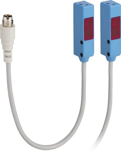 Telemecanique XUYE989 Photoelectric Sensor, Red Light, 2 m cable