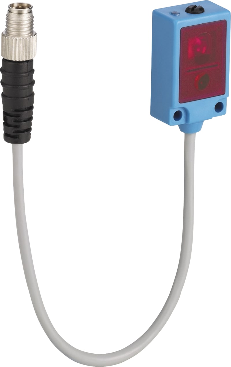 Telemecanique XUYPSCO989SP Photoelectric Sensor, Background Suppression, Red Light, Sn 80 mm, PNP, M8 connector