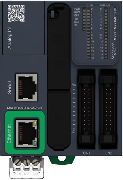 Schneider Electric controller M221 32 IO transistor PNP Ethernet TM221ME32TK