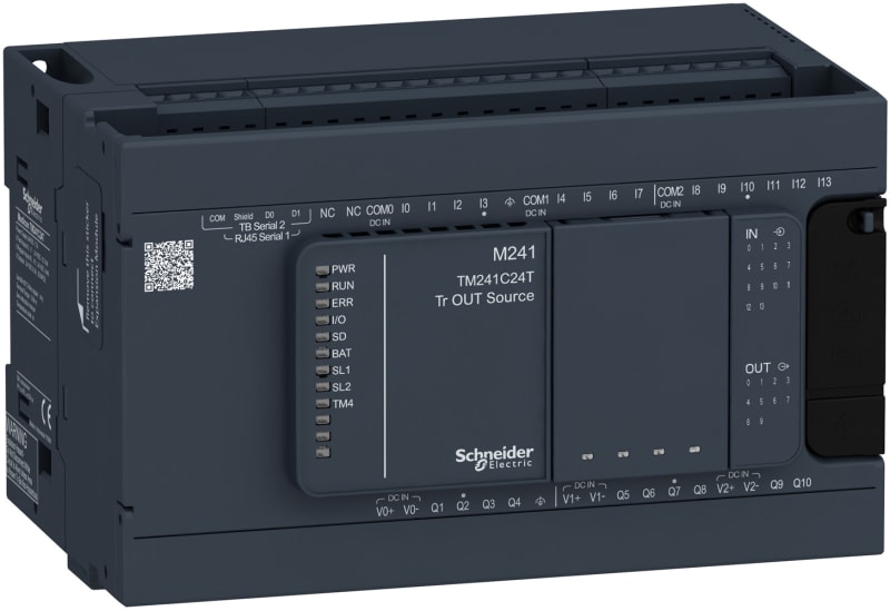 Schneider Electric controller M241 24 IO transistor PNP TM241C24T