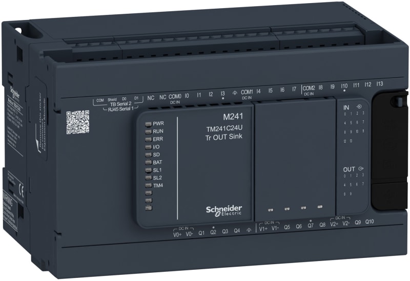 Schneider Electric controller M241 24 IO transistor NPN TM241C24U