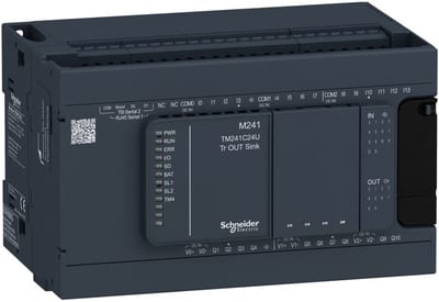 Schneider Electric controller M241 24 IO transistor NPN TM241C24U
