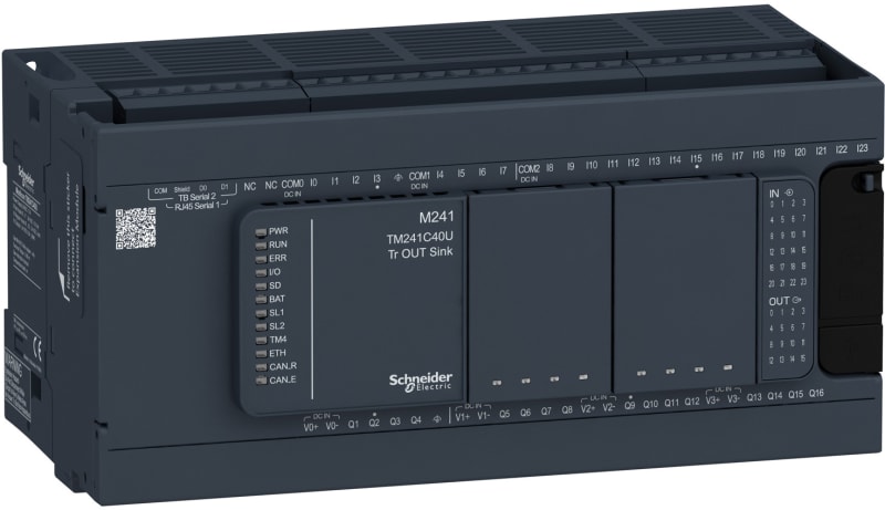 Schneider Electric controller M241 40 IO transistor NPN TM241C40U