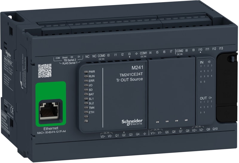 Schneider Electric controller M241 24 IO transistor PNP Ethernet TM241CE24T