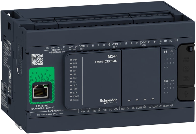 Schneider Electric controller M241 24 IO relay Ethernet CAN master TM241CEC24R