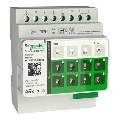 Schneider Electric MTN6710-0102S SpaceLogic KNX Universal Dimming Actuator 230V