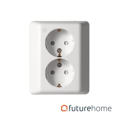 Socket double recessed ZigBee 3.0 white