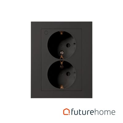 Socket double low ZigBee 3.0 black