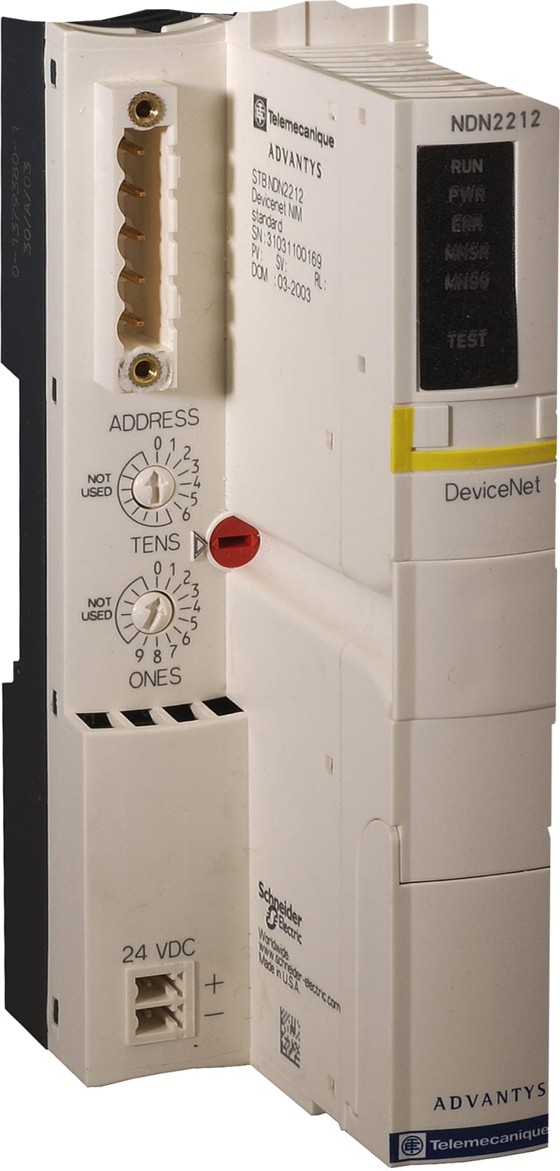 Schneider Electric standard Network Interface Module STB - DeviceNet - 125..500 kbit/s STBNDN2212