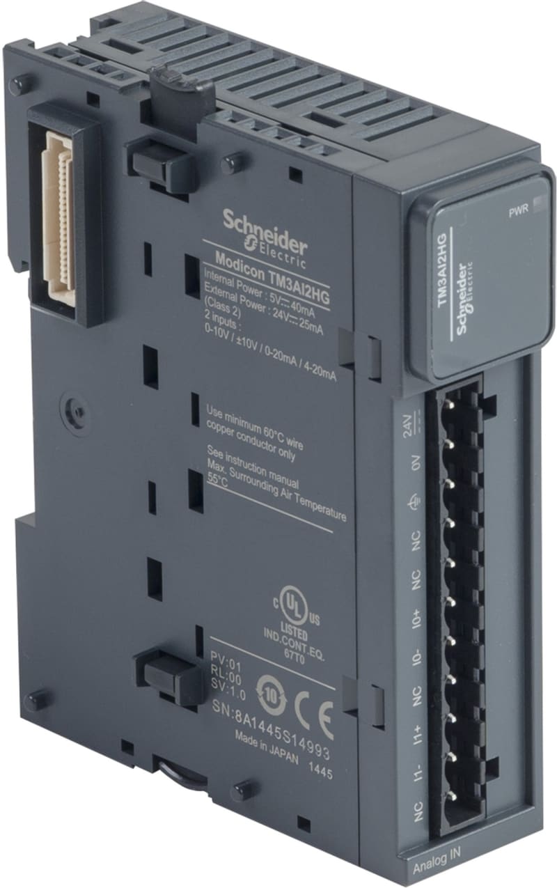 Schneider Electric Modicon TM3 - 2 analog inputs high resolution (spring) 24VDC TM3AI2HG