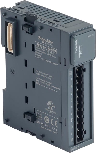 Schneider Electric Modicon TM3 - 2 analog inputs high resolution (spring) 24VDC TM3AI2HG