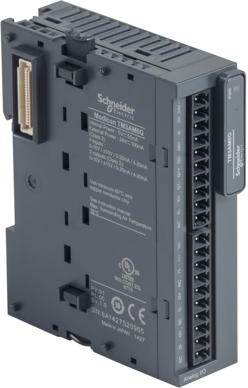 Schneider Electric TM3AM6G Modicon TM3 4 Analog Inputs 2 Analog Outputs Spring 24VDC