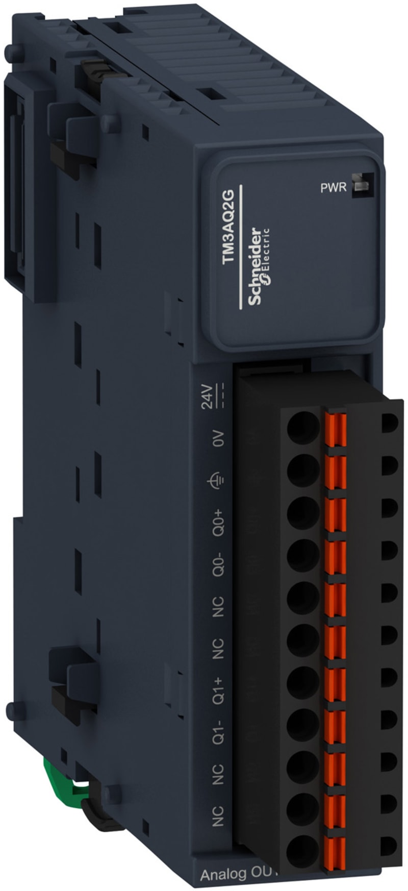 Schneider Electric Modicon TM3 2 Analogue Outputs Spring Terminal 24 VDC (TM3AQ2G)