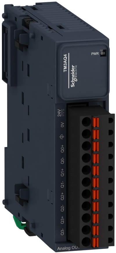 Schneider Electric Modicon TM3 - 4 analog outputs (spring) 24VDC TM3AQ4G
