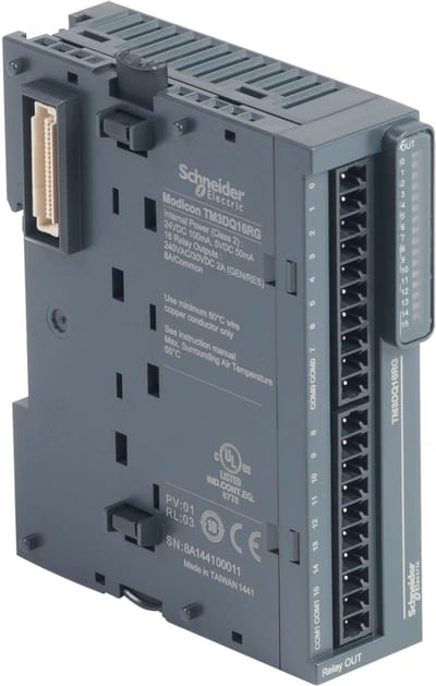 Schneider Electric Modicon TM3 - 16 relay outputs (spring) 24VDC TM3DQ16RG