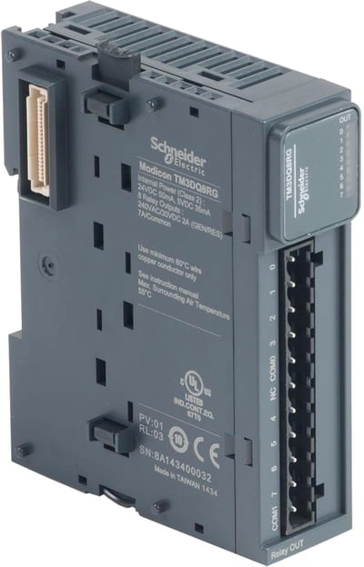 Schneider Electric Modicon TM3 - 8 relay outputs (spring) 24VDC TM3DQ8RG