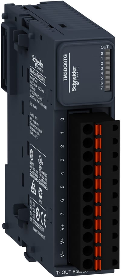 Schneider Electric Modicon TM3 - 8 outputs transistor PNP (spring) TM3DQ8TG