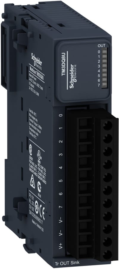 Schneider Electric Modicon TM3 - 8 outputs transistor NPN (screw) TM3DQ8U