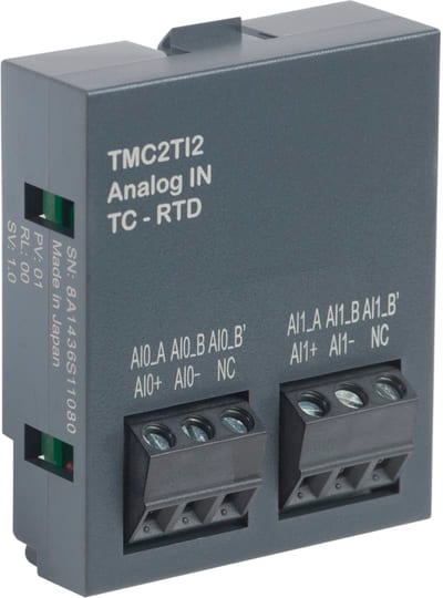 Schneider Electric Analogue input cartridge, Modicon M221, 2 temperature inputs, I/O extension TMC2TI2