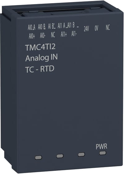 Schneider Electric Analogue input cartridge, Modicon M241, 2 temperature inputs TMC4TI2