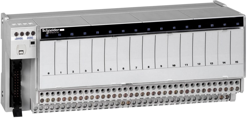 Schneider Electric Sub-base with plug-in electromechanical relay ABE7 - 16 channels - relay 10 mm ABE7R16T210