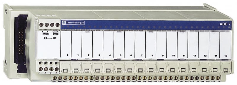 Schneider Electric passive connection sub-base ABE7 - 16 inputs - fuses - Led - insulator ABE7H16S43