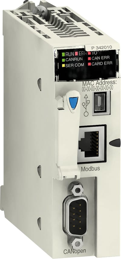 Schneider Electric processor module M340 - max 1024 discrete + 256 analog I/O BMXP3420102