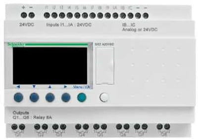 Schneider Electric compact smart relay Zelio Logic - 20 I O - 24 V DC - no clock - display SR2A201BD