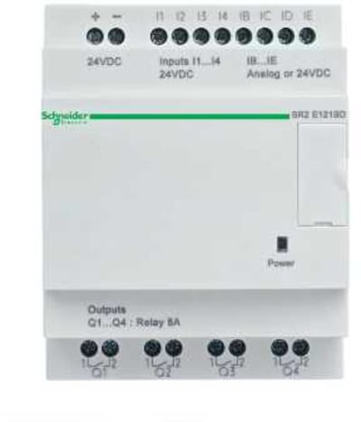Schneider Electric compact smart relay Zelio Logic - 12 I O - 24 V AC - clock - no display SR2E121B