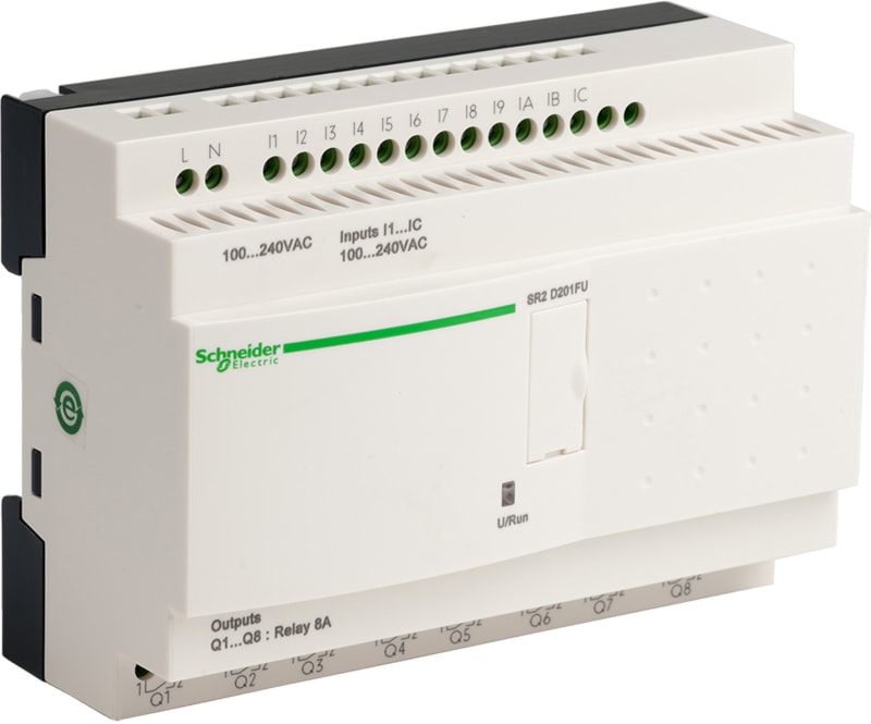 Schneider Electric compact smart relay Zelio Logic - 20 I O - 100..240 V AC - no clock - no display SR2D201FU