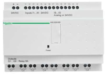 Schneider Electric compact smart relay Zelio Logic - 20 I O - 100..240 V AC - clock - no display SR2E201FU