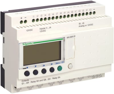 Schneider Electric modular smart relay Zelio Logic - 24 I O - 24 V AC - clock - display SR3B261B