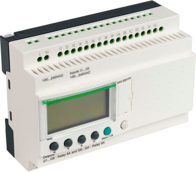 Schneider Electric modular smart relay Zelio Logic - 26 I O - 100..240 V AC - clock - display SR3B261FU