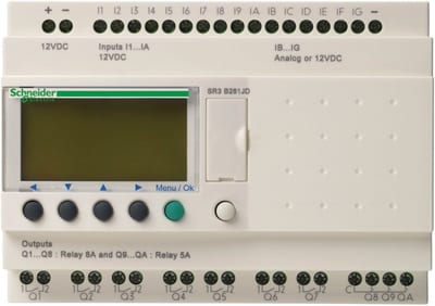 Schneider Electric modular smart relay Zelio Logic - 26 I O - 12V DC - clock - display SR3B261JD