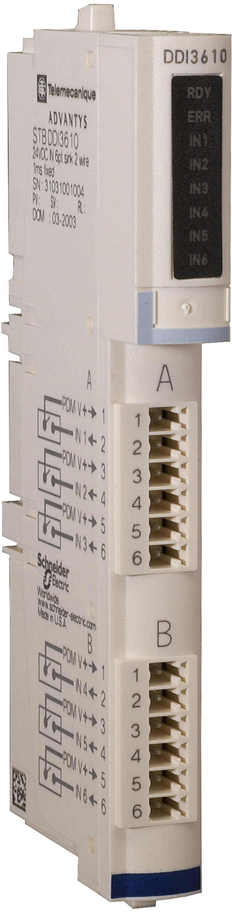 Schneider Electric standard digital input kit STB - 24 V DC - 6 I STBDDI3610K
