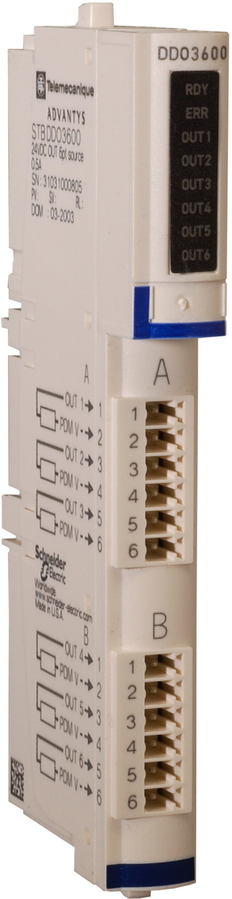 Schneider Electric standard digital output kit STB - 24 V DC - 6 O STBDDO3600K