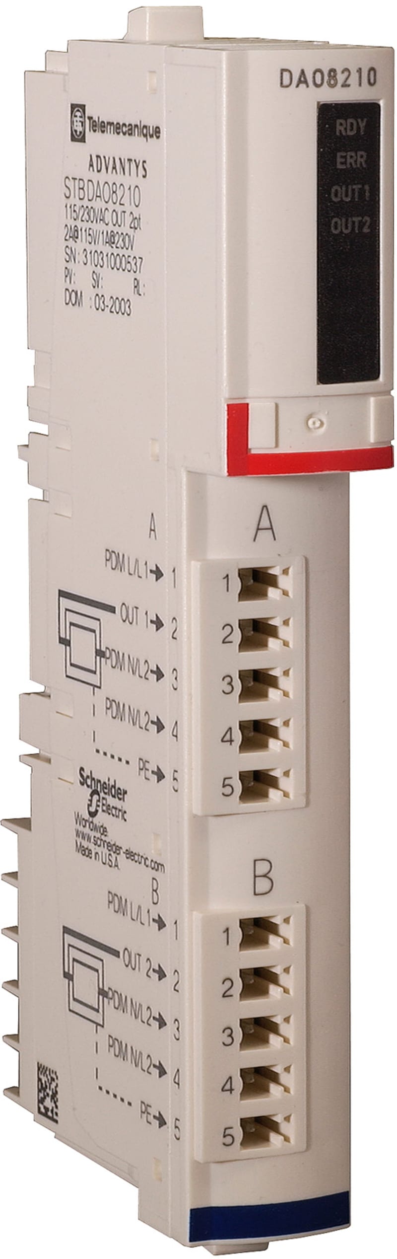 Schneider Electric standard digital output kit STB - 115 V AC - 2 O STBDAO5260K