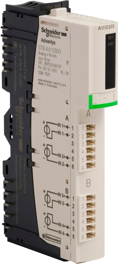 Schneider Electric standard analog input kit STB - +/- 10 V - 4 I - 15 bits + sign STBAVI0300K