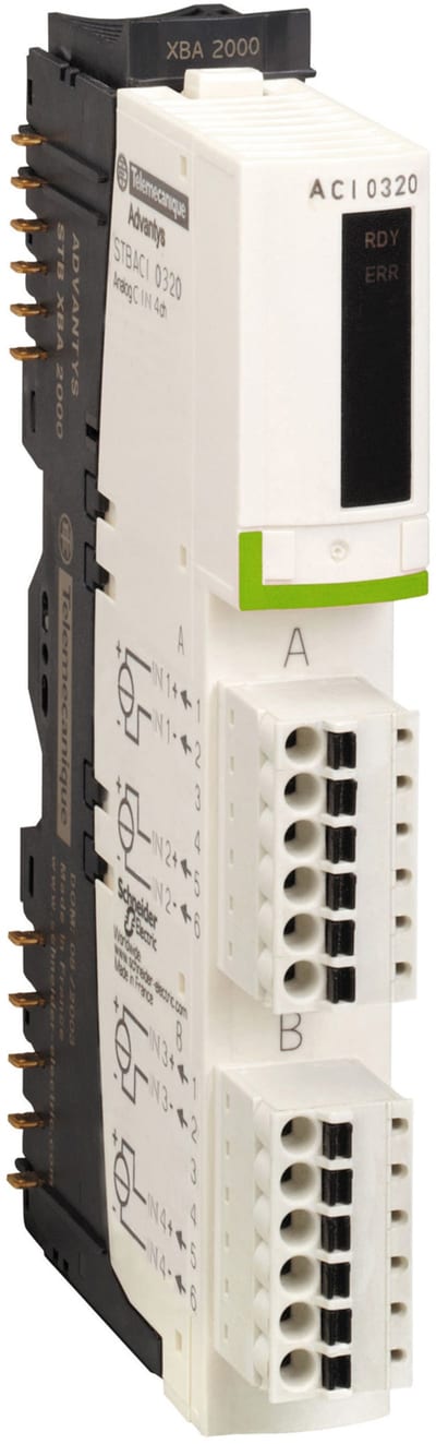 Schneider Electric standard analog input kit STB - 0..20 mA - 2 I - 12 bits STBACI1230K