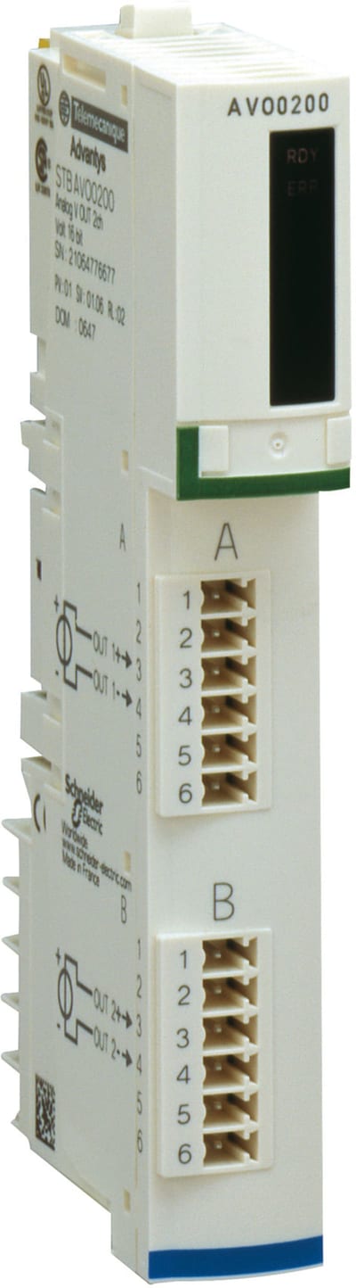 Schneider Electric standard analog output kit STB - +/- 10 V - 2 O - 15 bits + sign STBAVO0200K